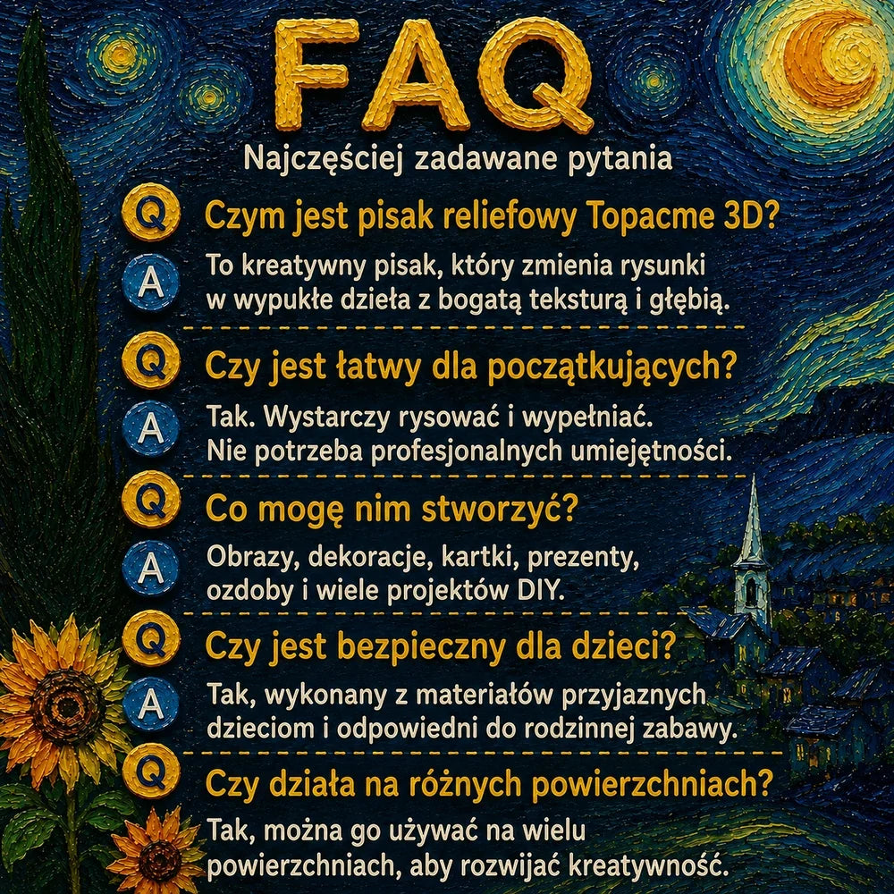 Topacme 3D pisak do sztuki wypukłej - polska grafika produktu