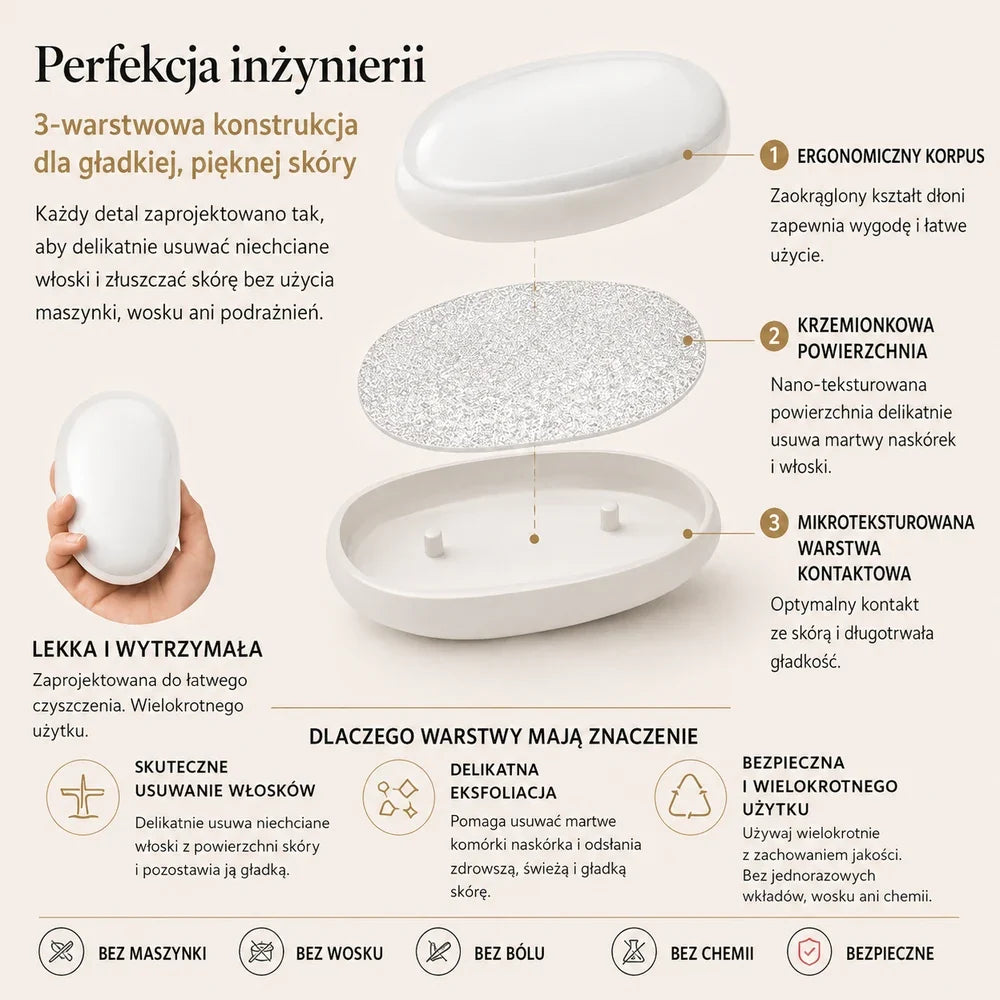 Krystaliczna gumka do depilacji - polska grafika produktu