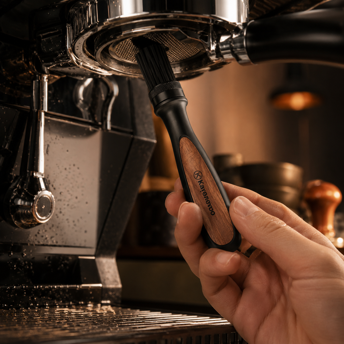 Kavreino Group Head Cleaning Brush in use