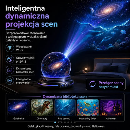 Topacme inteligentny projektor nocny 5D