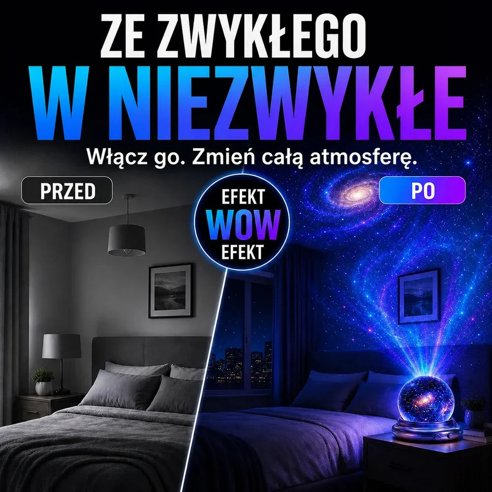 Topacme inteligentny projektor nocny 5D