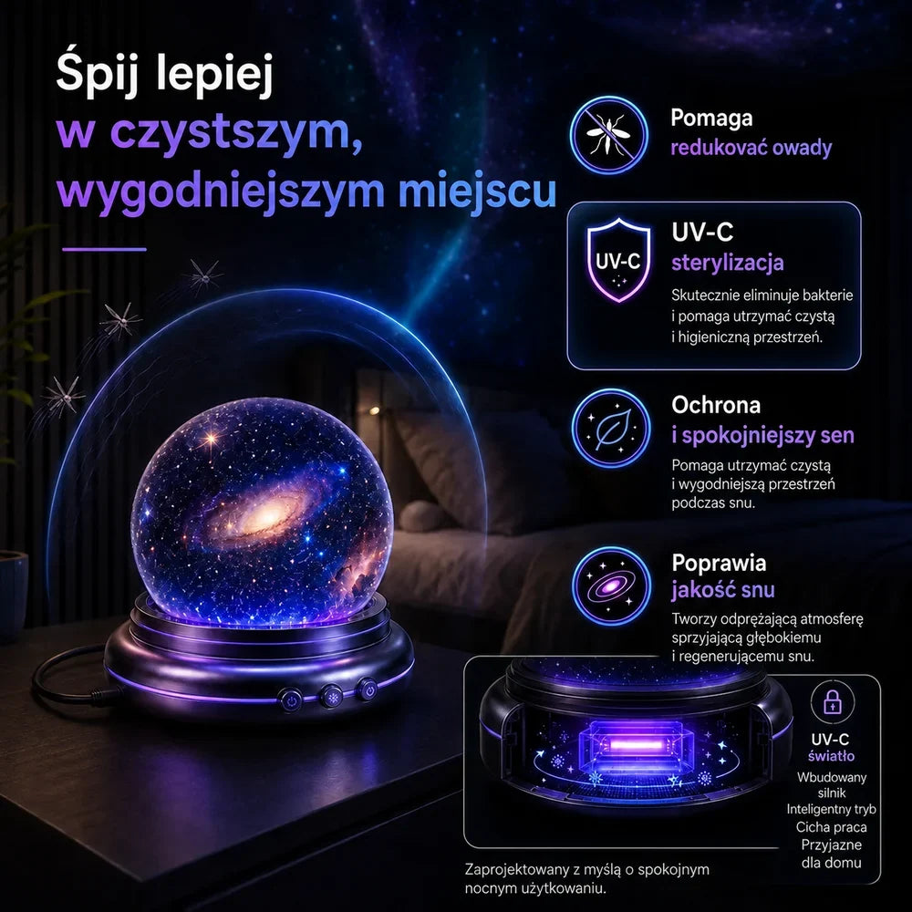 Topacme inteligentny projektor nocny 5D