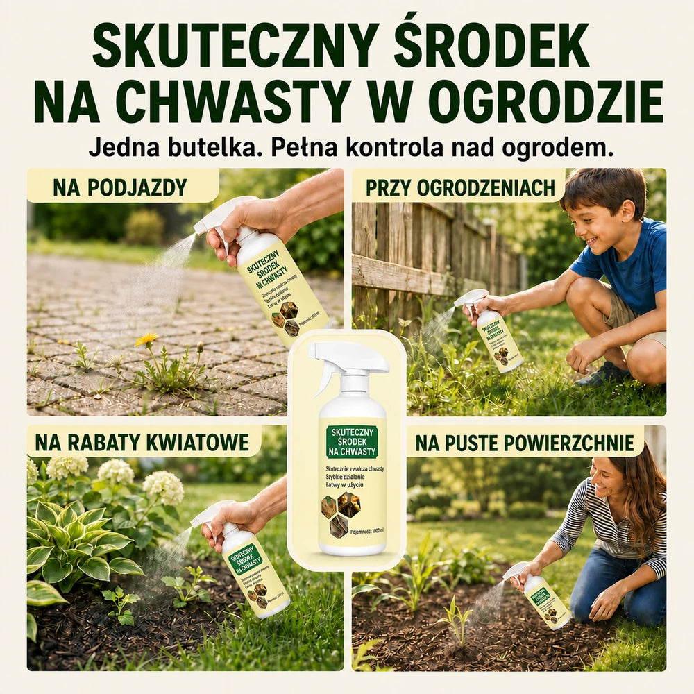 Naturalny spray na chwasty - polska grafika produktu