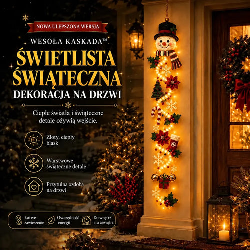 |⏳ Ostatni dzień! 70% zniżki – 🎄🎅 Świetlista dekoracja świąteczna MerryCascade™ | 6 świątecznych wzorów ✨