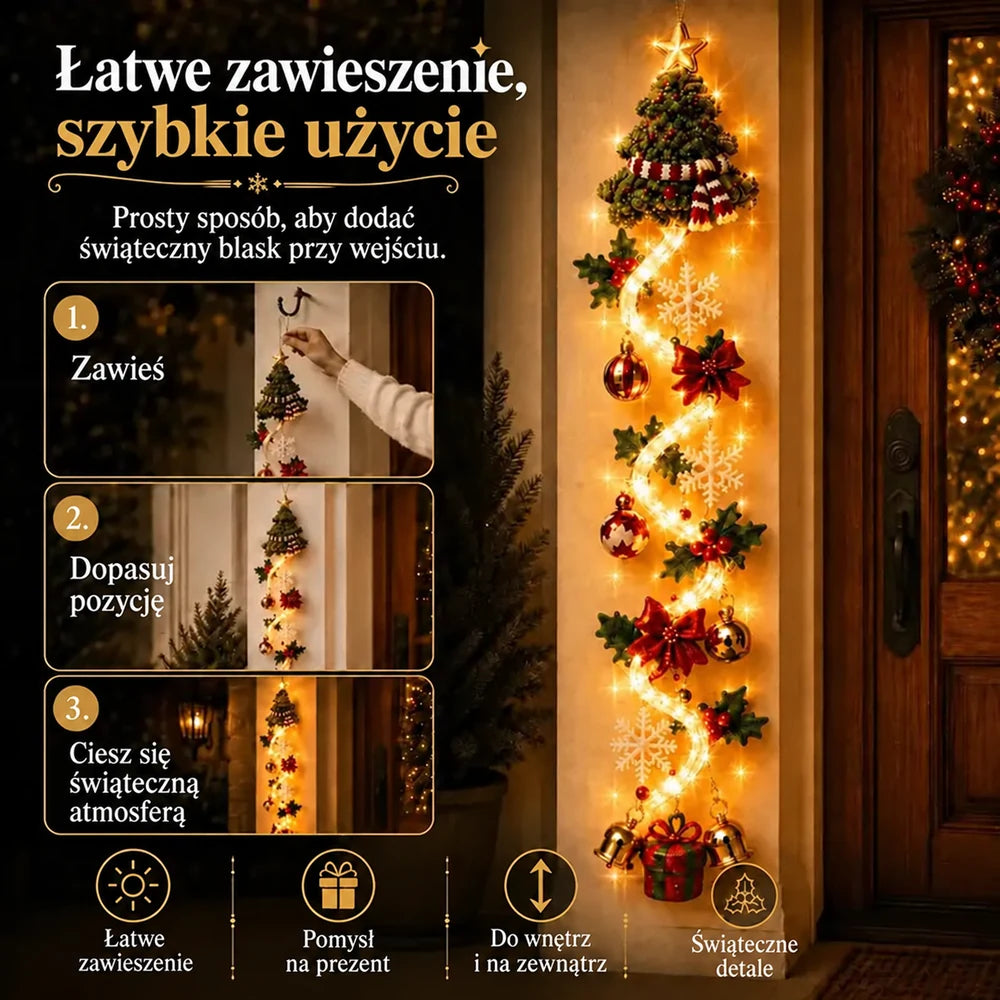 |⏳ Ostatni dzień! 70% zniżki – 🎄🎅 Świetlista dekoracja świąteczna MerryCascade™ | 6 świątecznych wzorów ✨