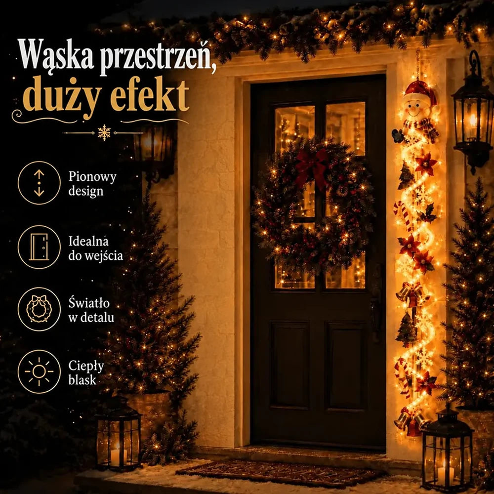 |⏳ Ostatni dzień! 70% zniżki – 🎄🎅 Świetlista dekoracja świąteczna MerryCascade™ | 6 świątecznych wzorów ✨