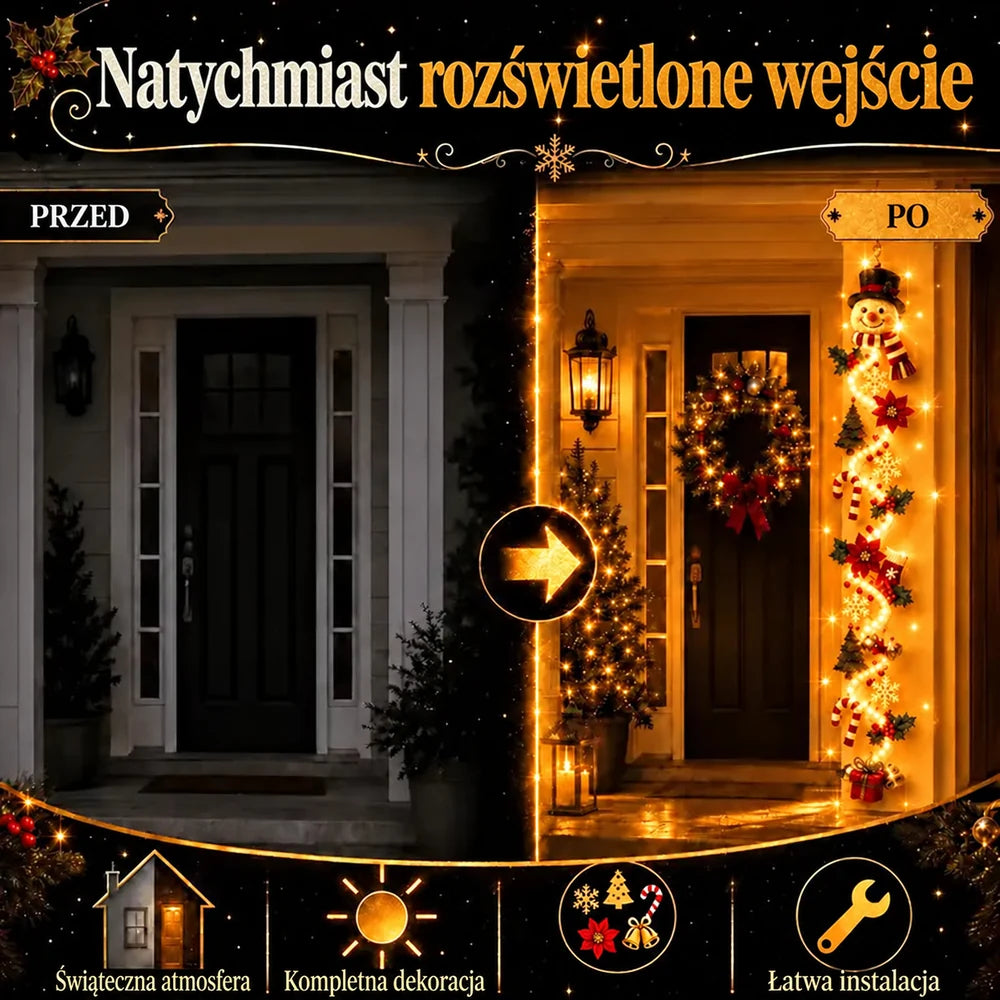 |⏳ Ostatni dzień! 70% zniżki – 🎄🎅 Świetlista dekoracja świąteczna MerryCascade™ | 6 świątecznych wzorów ✨