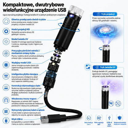 Topacme® inteligentny projektor nocny 5D