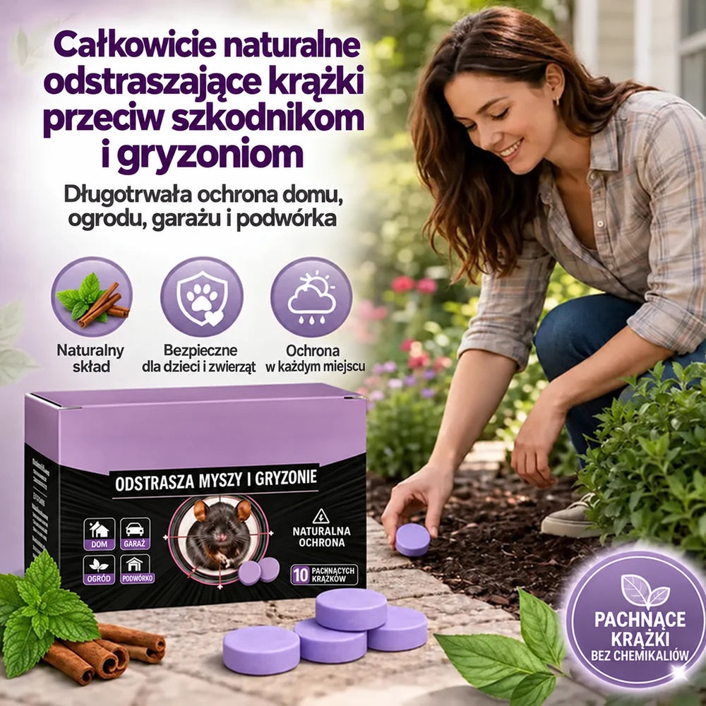 Naturalne pachnące krążki odstraszające szkodniki – ochrona domu, garażu i ogrodu