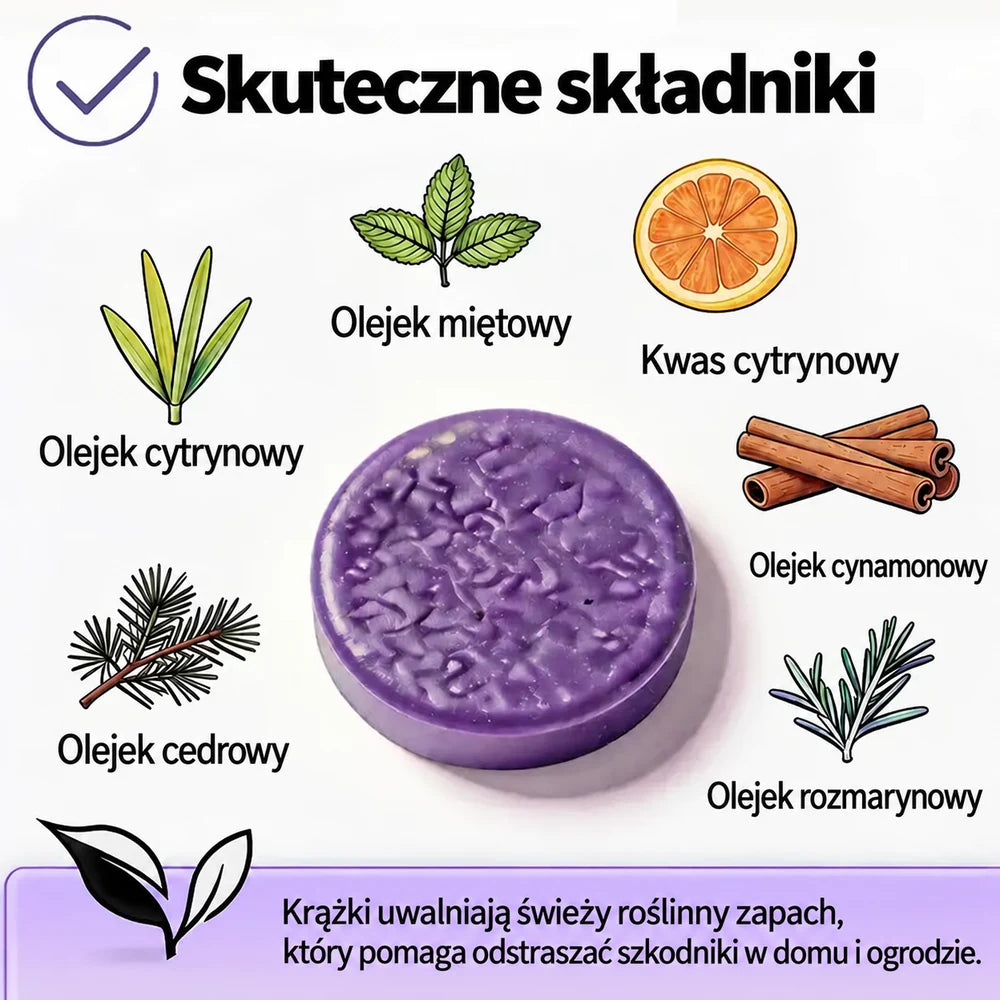 Naturalne pachnące krążki odstraszające szkodniki – ochrona domu, garażu i ogrodu